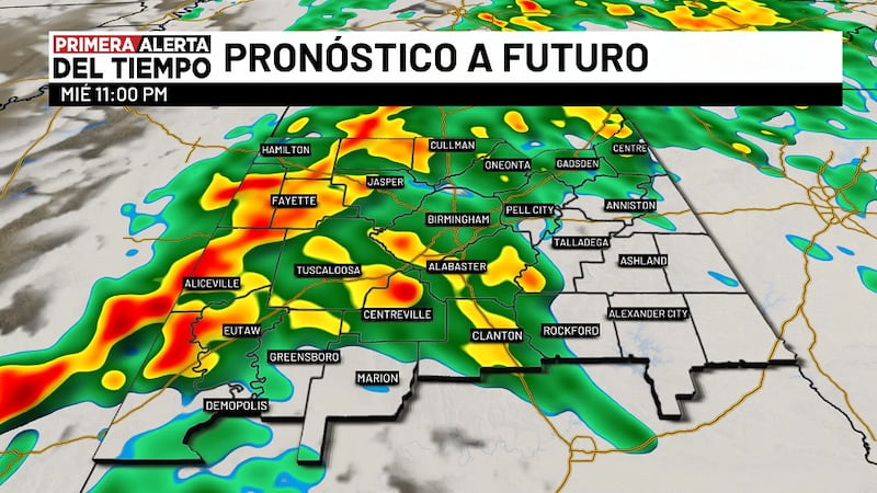 Pronóstico a futuro - miércoles 11 p.m.