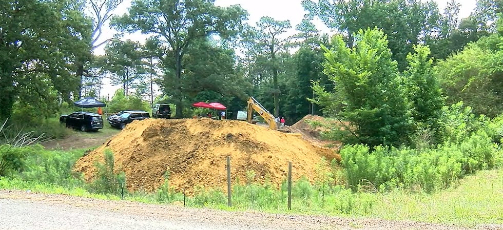 Sitio de excavación en Wolf Pond Road