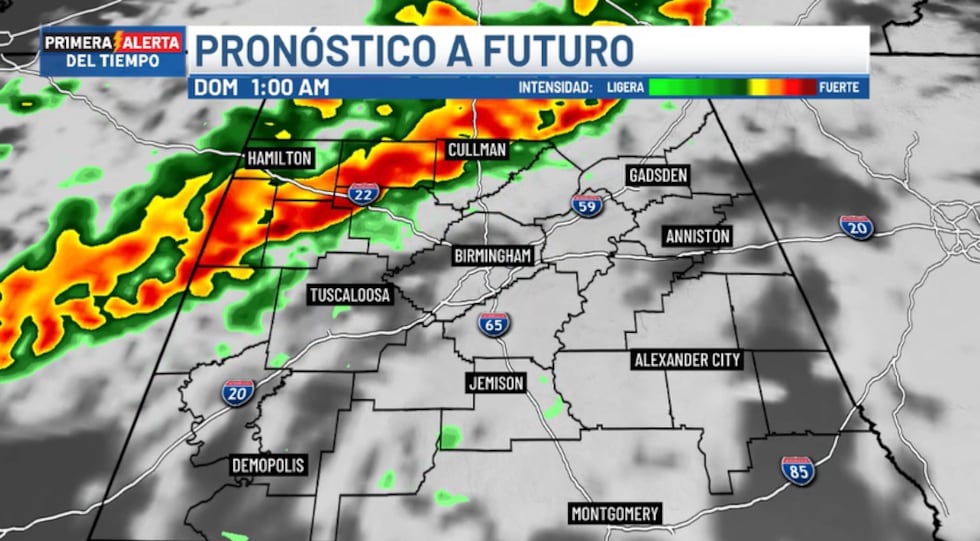 Pronóstico a futuro - domingo, 1 a.m.