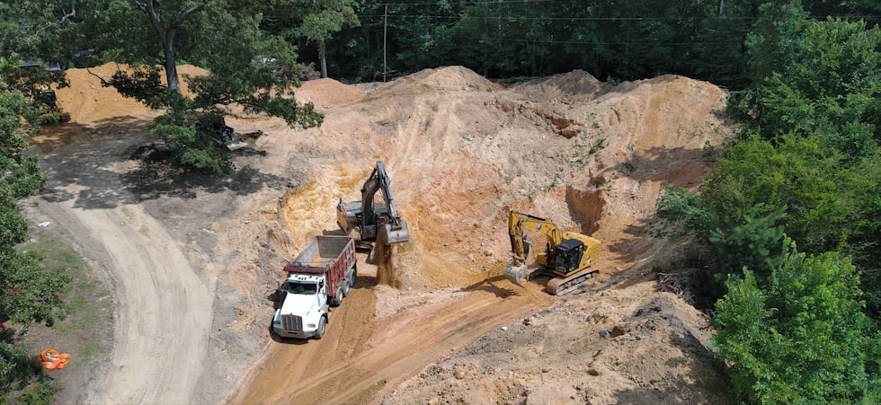 El sitio de excavación en el condado de Talladega