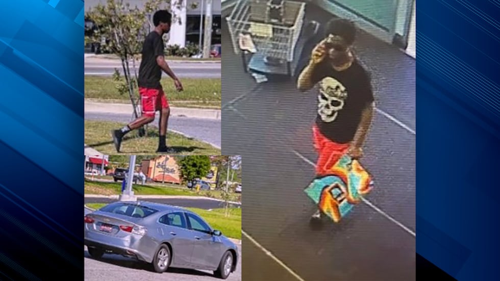 La policía afirma que estas fotografías muestran a un sospechoso y un automóvil utilizados en...