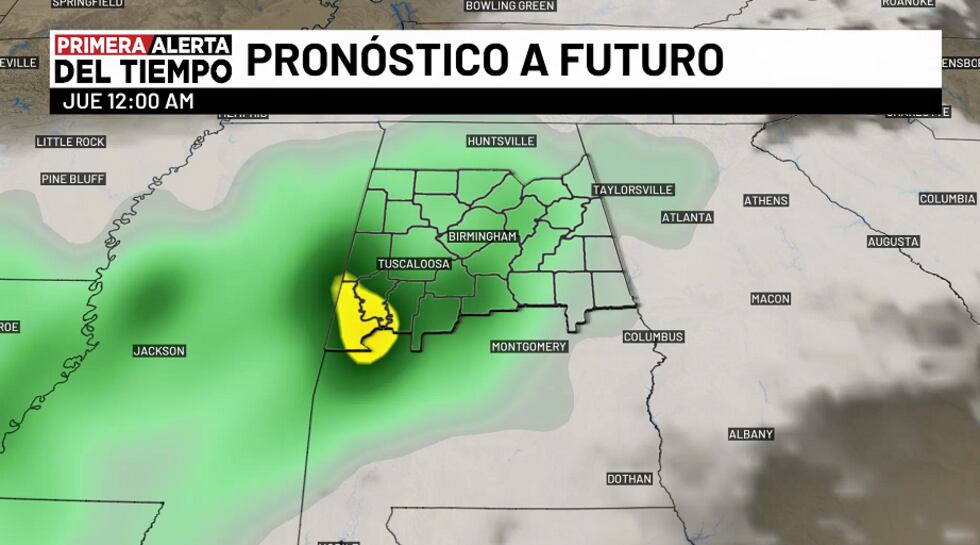 Pronóstico a futuro - jueves 12 a.m.