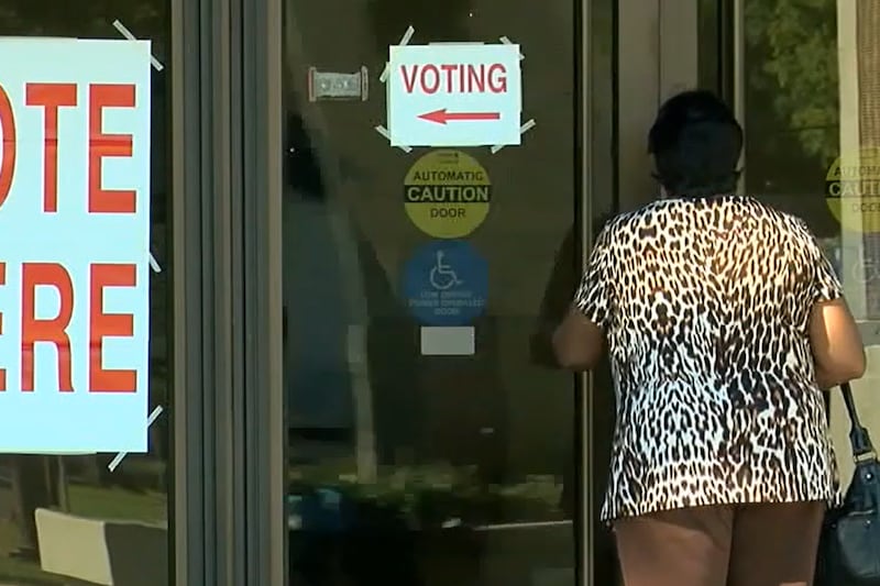 Voter going to vote