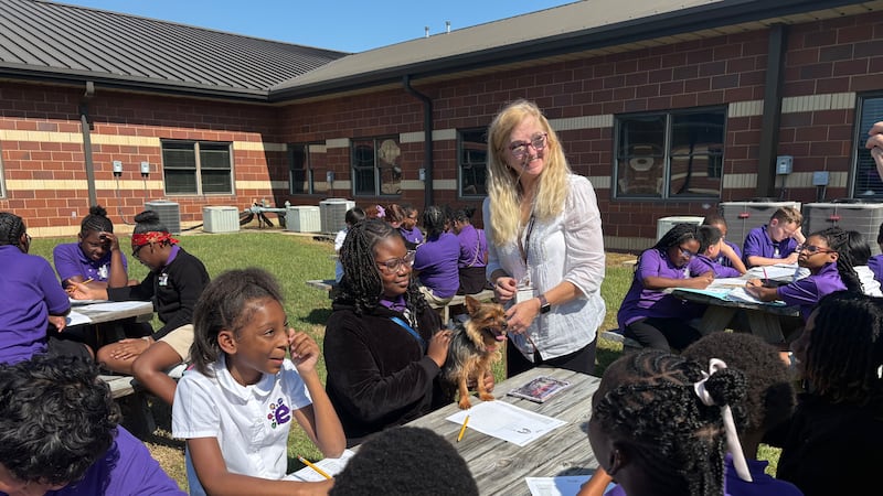 Bessemer students receive emotional support from therapy dogs.