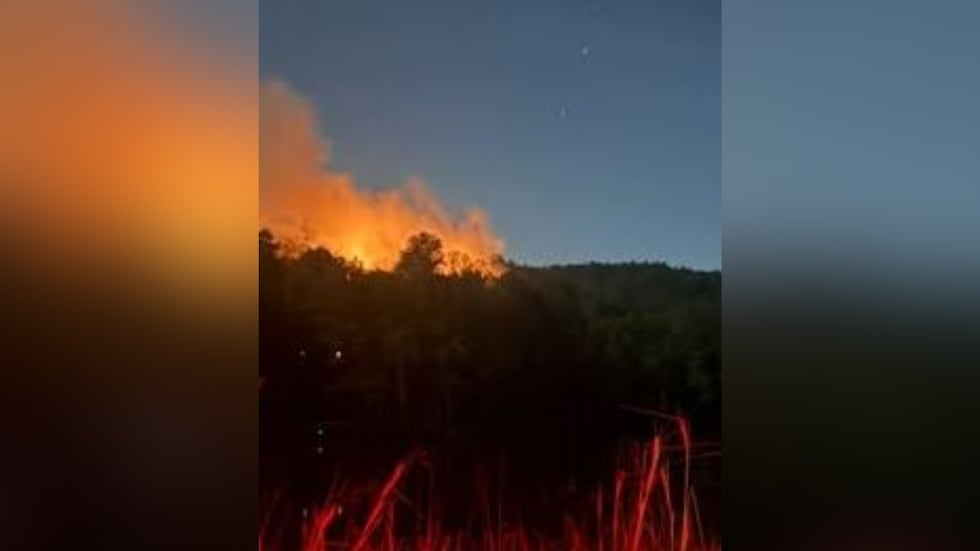 Las cuadrillas combaten un gran incendio de vegetación en el Parque Estatal Oak Mountain.