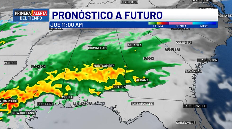 Pronóstico a futuro - jueves, 11 a.m.