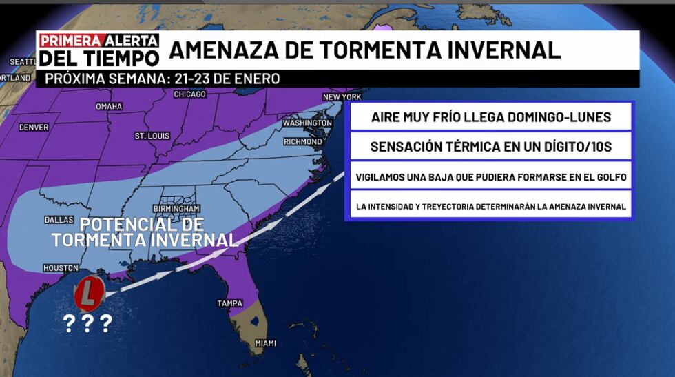 Amenaza de tiempo invernal