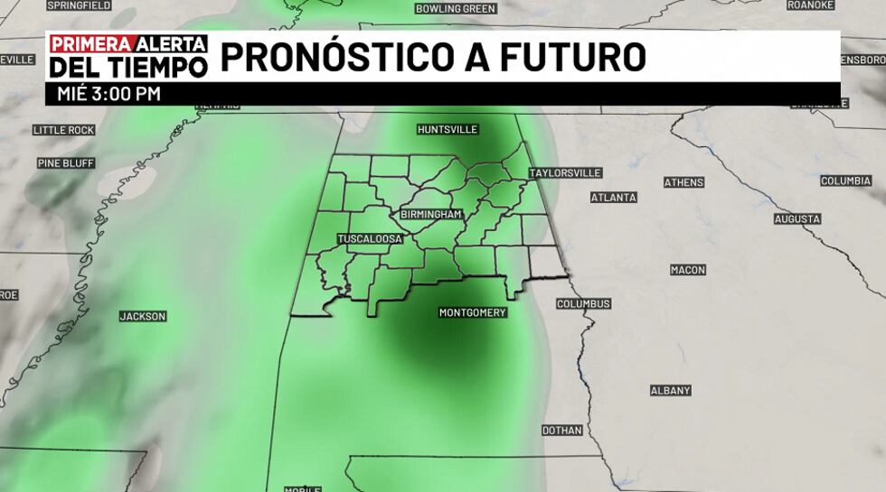 Pronóstico a futuro - miércoles 3 p.m.