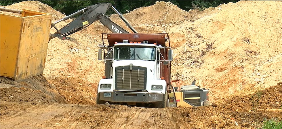 Sitio de excavación en Wolf Pond Road