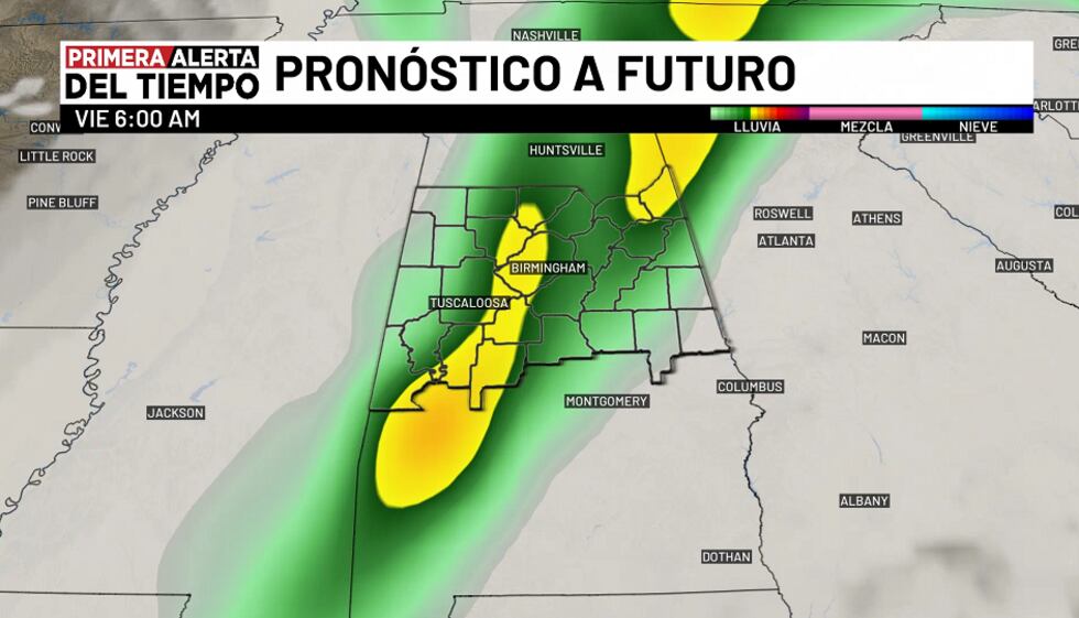 Pronóstico a futuro - viernes 6 a.m.