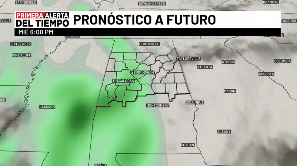 Pronóstico a futuro - miércoles 6 p.m.