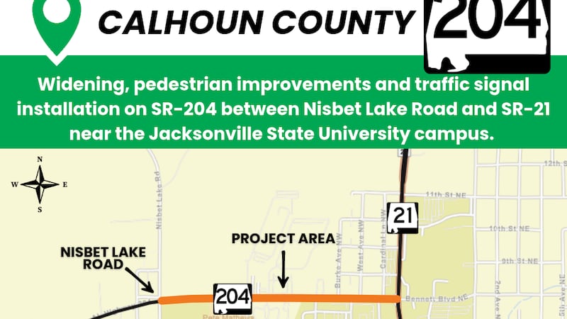 ALDOT road work in Jacksonville