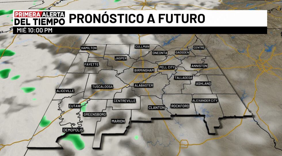 Pronóstico a futuro - miércoles 10 p.m.