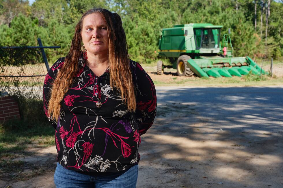 Foto entregada por Matt Odom que muestra a Laura Leigh Taylor, una agricultora en Georgia...