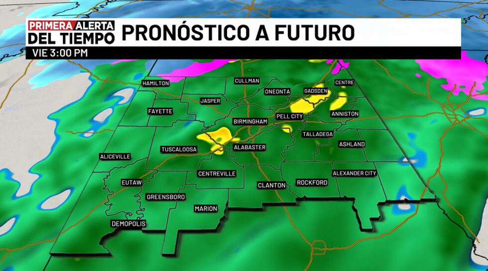 Pronóstico a futuro - viernes 3 p.m.