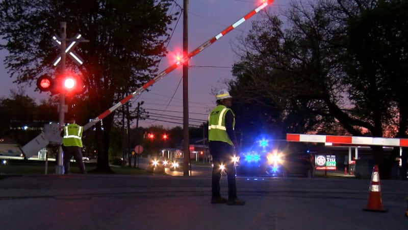 A driver was critically injured after their car was struck by a train in Leeds Monday evening.