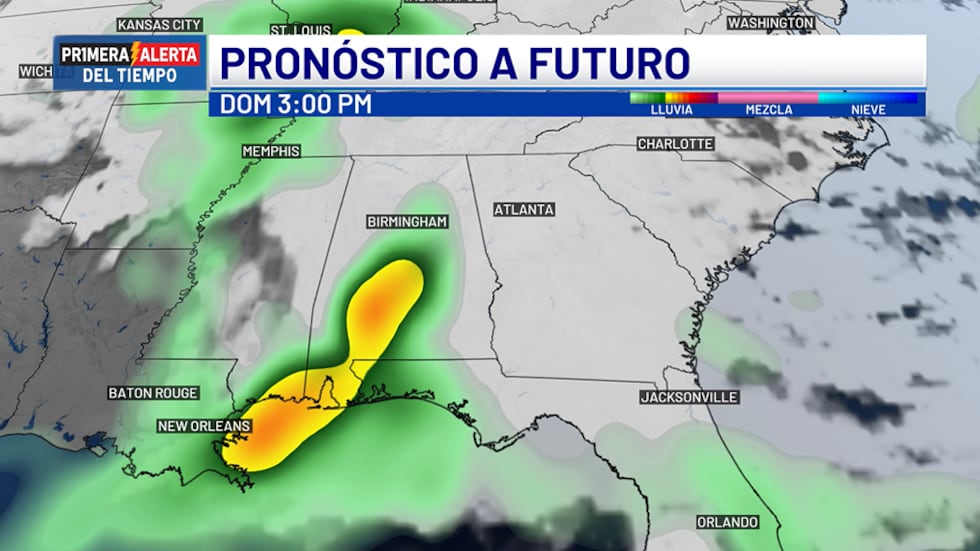 Pronóstico a futuro - domingo, 3 p.m.