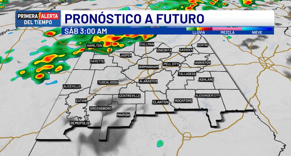 Pronóstico a futuro - sábado, 3 a.m.