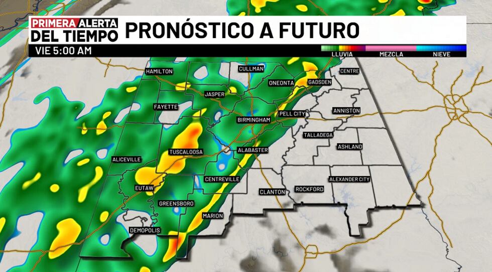 Pronóstico a futuro - viernes 5 a.m.