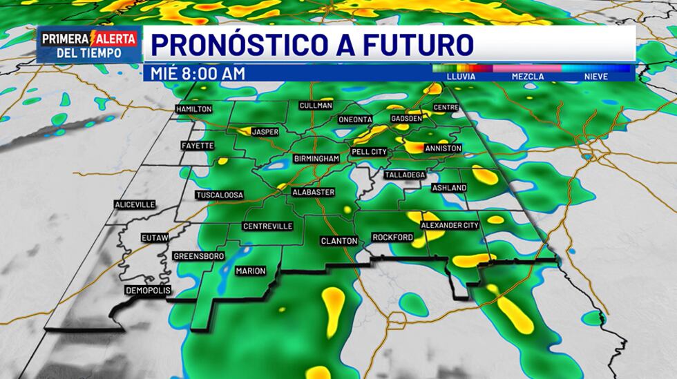 Pronóstico a futuro - miércoles, 8 a.m.