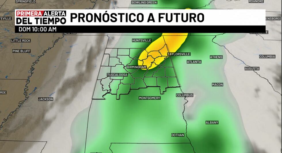 Pronóstico a futuro - domingo 10 a.m.