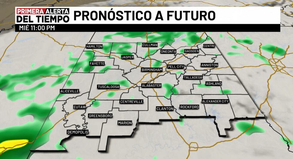 Pronóstico a futuro - miércoles 11 p.m.
