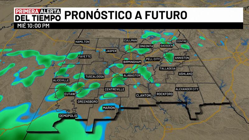 Pronóstico a futuro - miércoles 10 p.m.