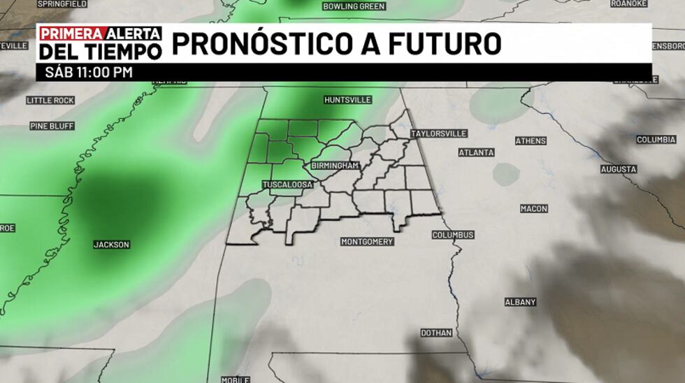 Pronóstico a futuro - sábado 11 p.m.