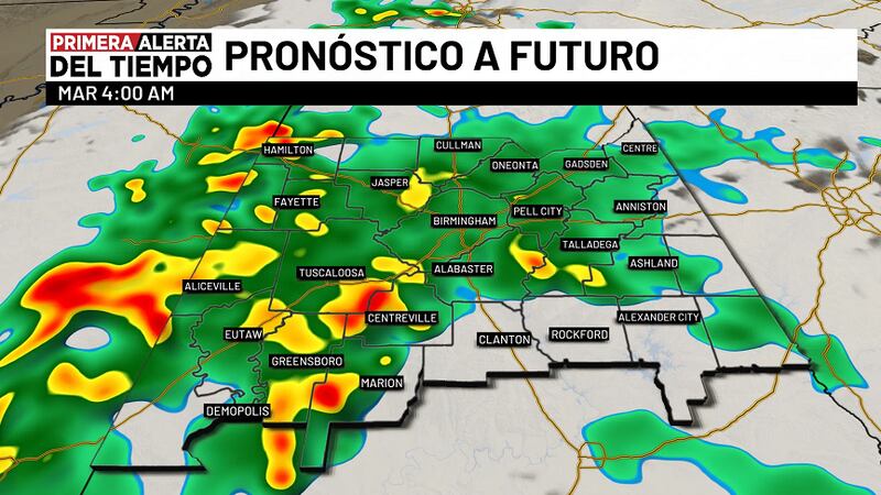 Pronóstico a futuro - martes 4 a.m.