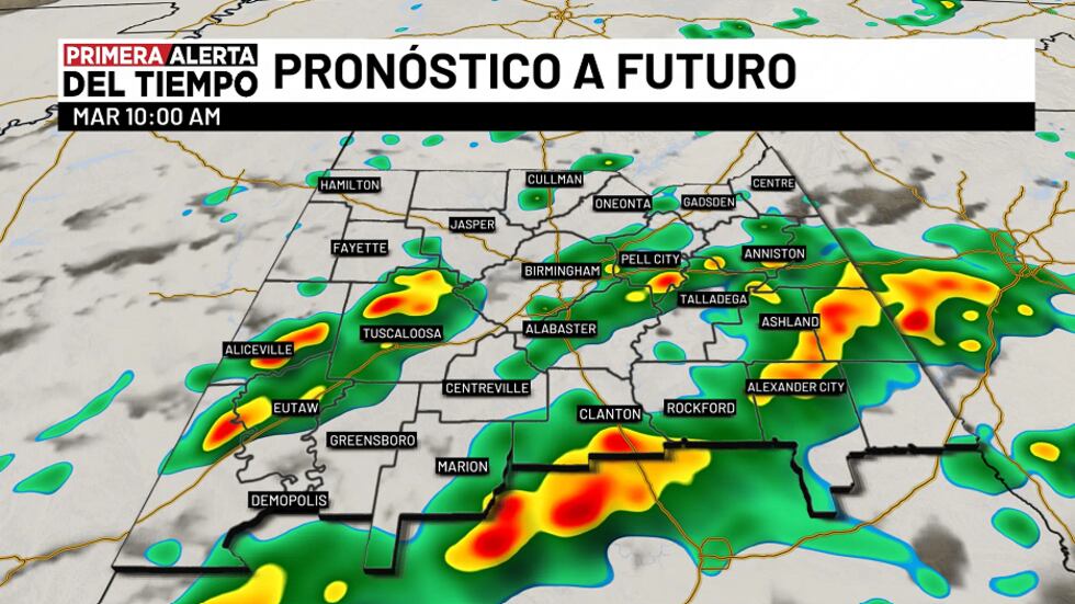 Pronóstico a futuro - martes 10 a.m.