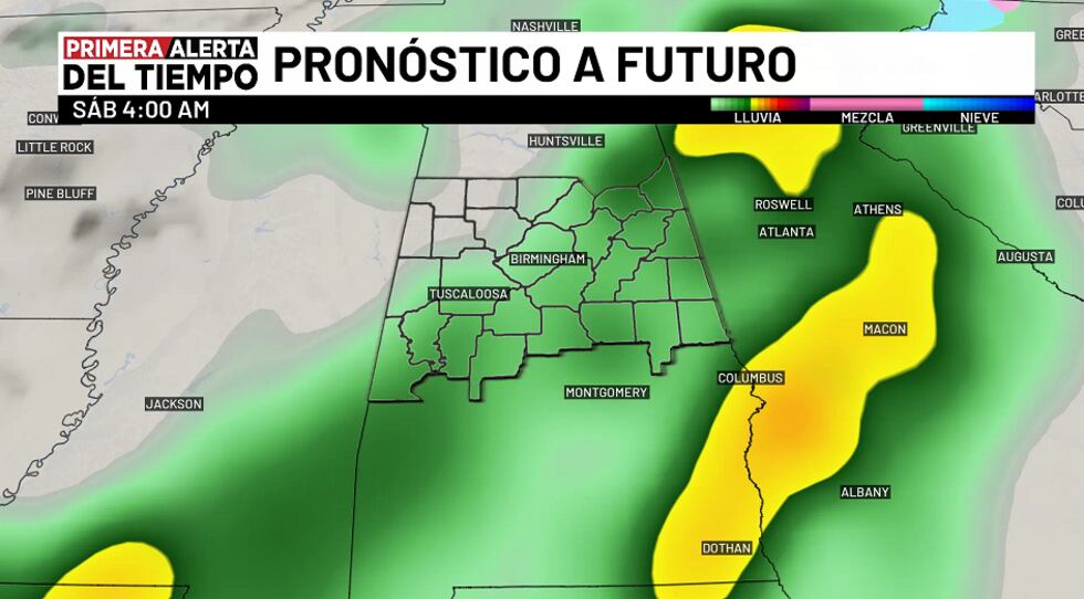 Pronóstico a futuro - sábado 4 a.m.