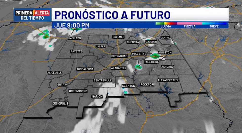 Pronóstico a futuro - jueves, 9 p.m.