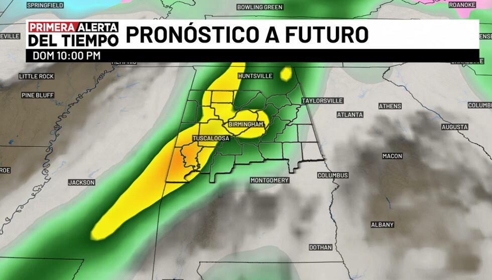 Pronóstico a futuro - domingo 10 p.m.