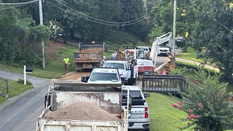 Helena Utilities tells WBRC a construction crew near the Dearing Downs neighborhood hit a...