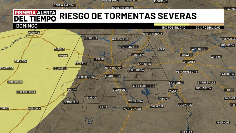 Panorama de tormentas - domingo