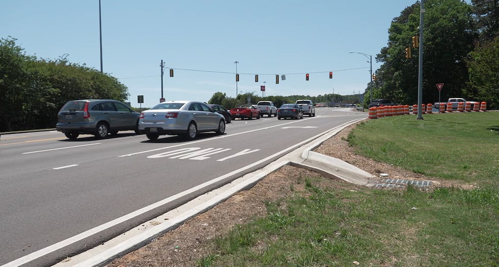 Rampas en dirección norte en Chalkville Mountain Road, en la I-59, en Trussville.
