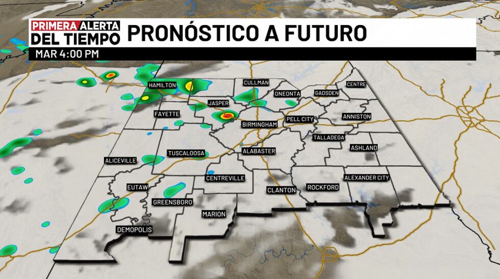 Pronóstico a futuro - martes 4 p.m.