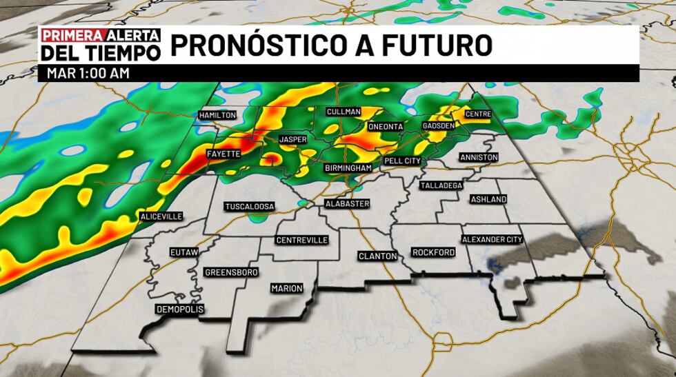 Pronóstico a futuro - martes 1 a.m.