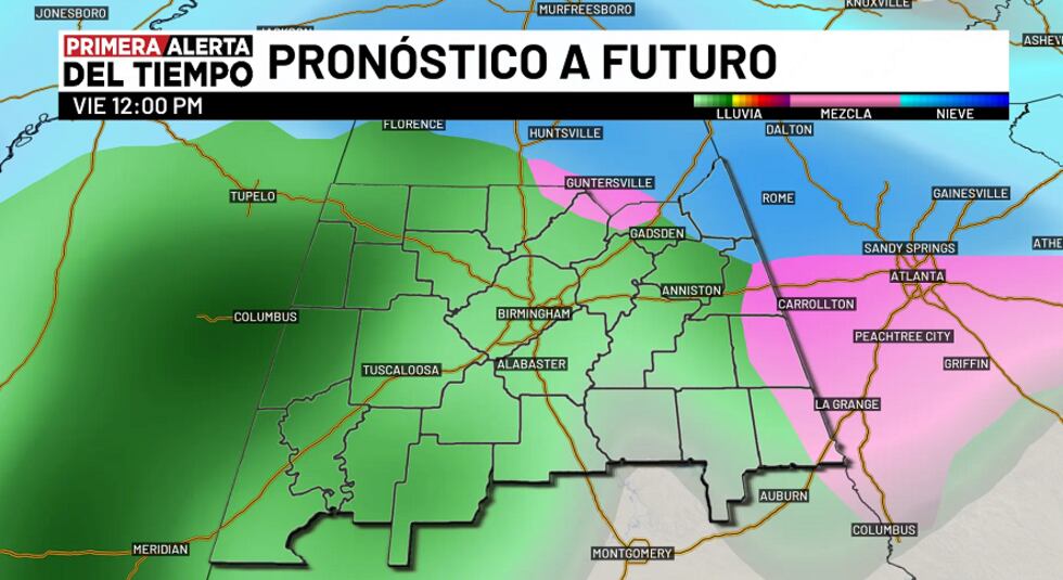 Pronóstico a futuro - viernes 12 p.m.