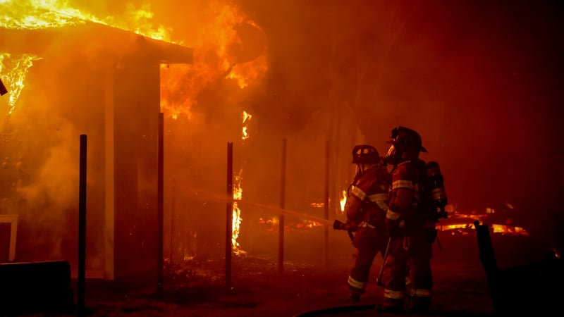 Firefighters arrived to several mobile homes and RVs fully engulfed in flames, with propane...