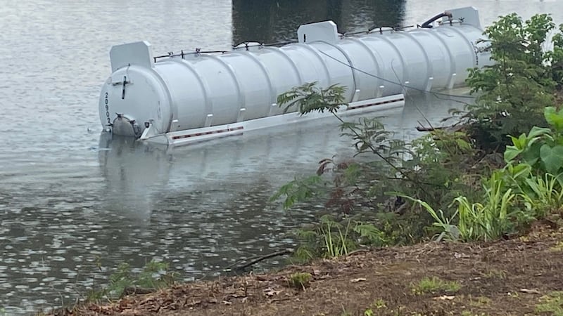 A tanker truck crashed into the Coosa River in Gadsden.