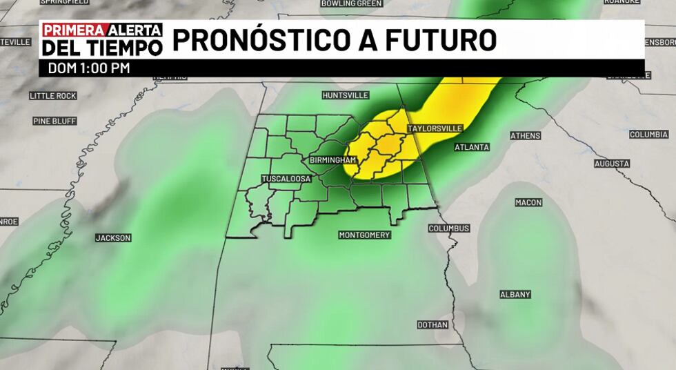 Pronóstico a futuro - domingo 1 p.m.
