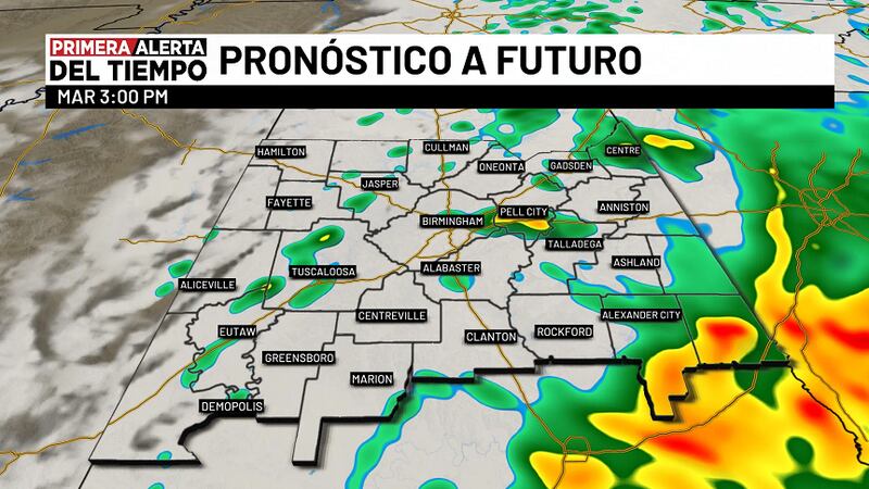 Pronóstico a futuro - martes 3 p.m.
