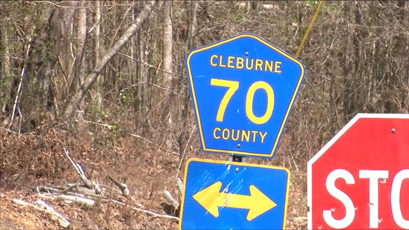Carretera del Condado 70 en el condado de Cleburne