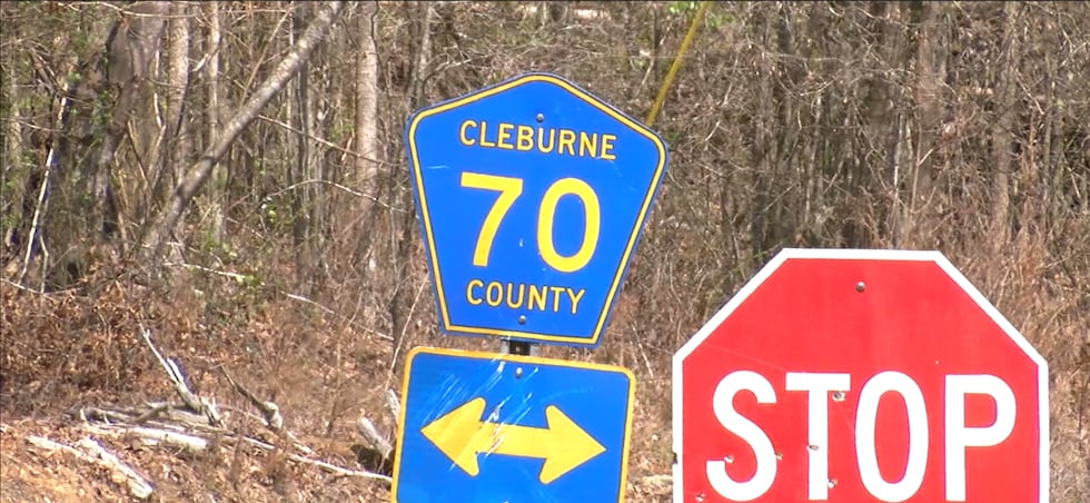 Carretera del Condado 70 en el condado de Cleburne