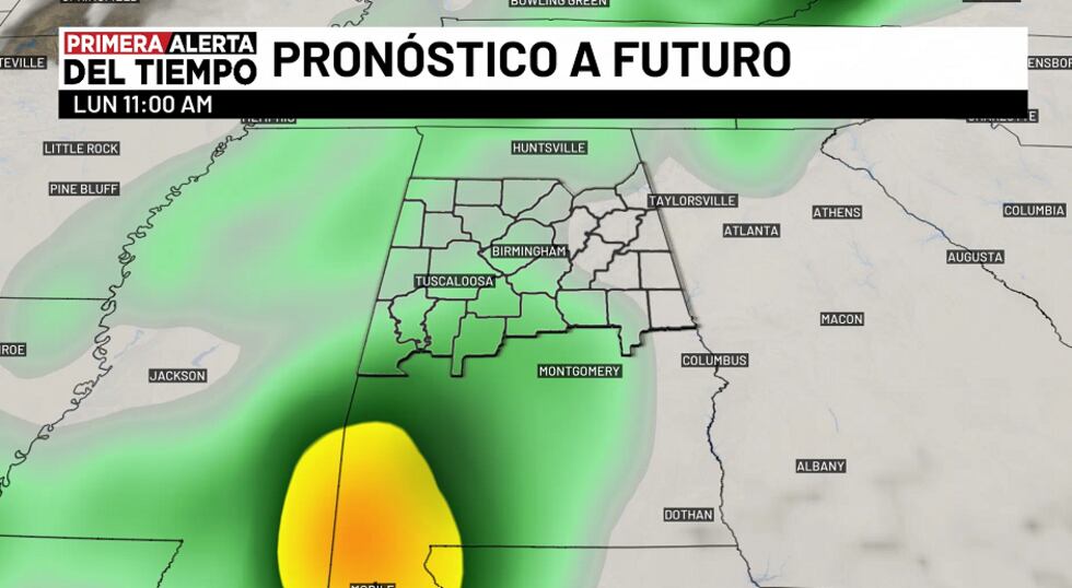 Pronóstico a futuro - lunes 11 a.m.