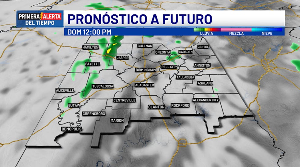 Pronóstico a futuro - domingo, 12 p.m.