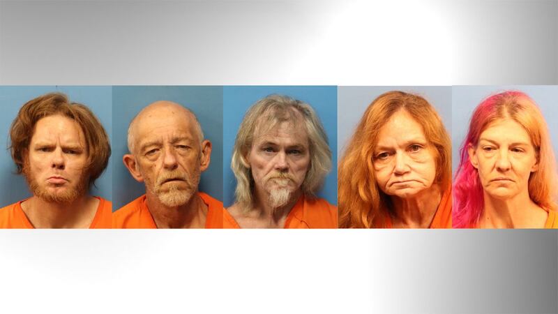 Left to right: Joey Parker, James Fowler, Barry Hayes, Bonita Johnson, and Samantha Byram.