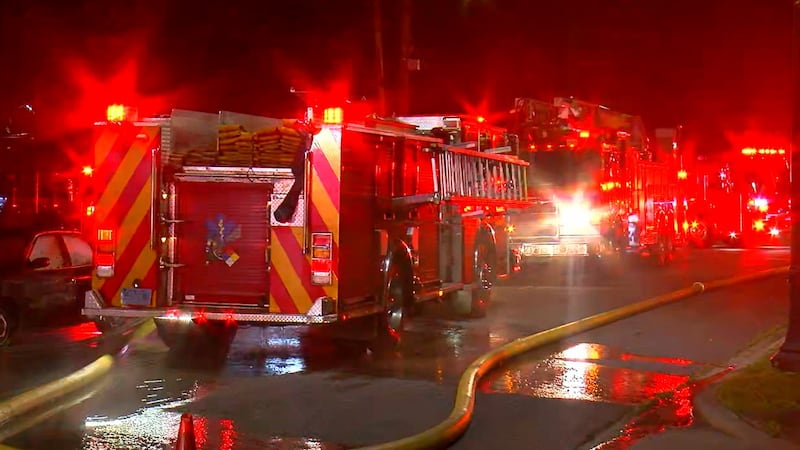 Apartment fire on Avenue K. in Ensley