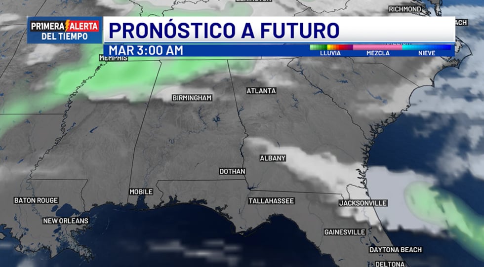 Pronóstico a futuro - martes, 3 a.m.